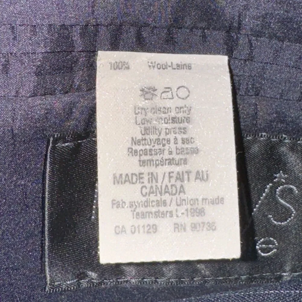 Lauren Ralph Lauren Blazer Men's Size 40S Navy Blue Pinstripe Pockets 100% Wool